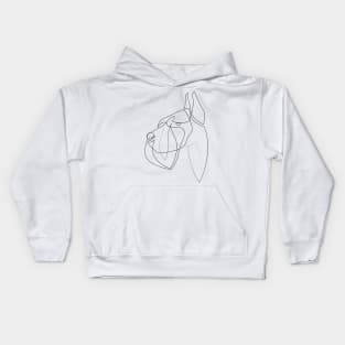 Giant Schnauzer - one line drawing Kids Hoodie